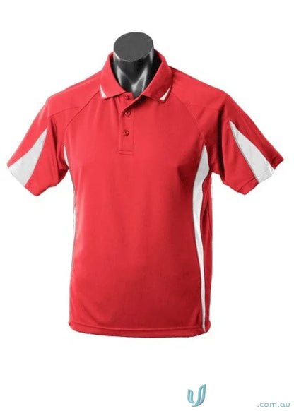 3304-TI 3304 Kids Eureka Polo in Red/White