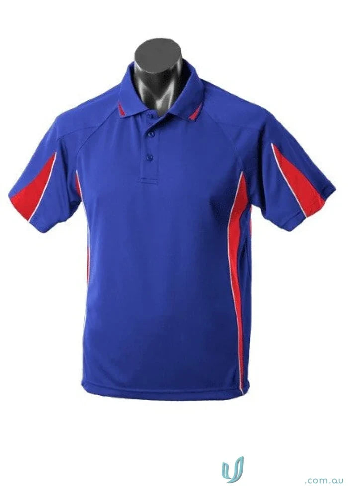 3304-TI 3304 Kids Eureka Polo in Royal/Red