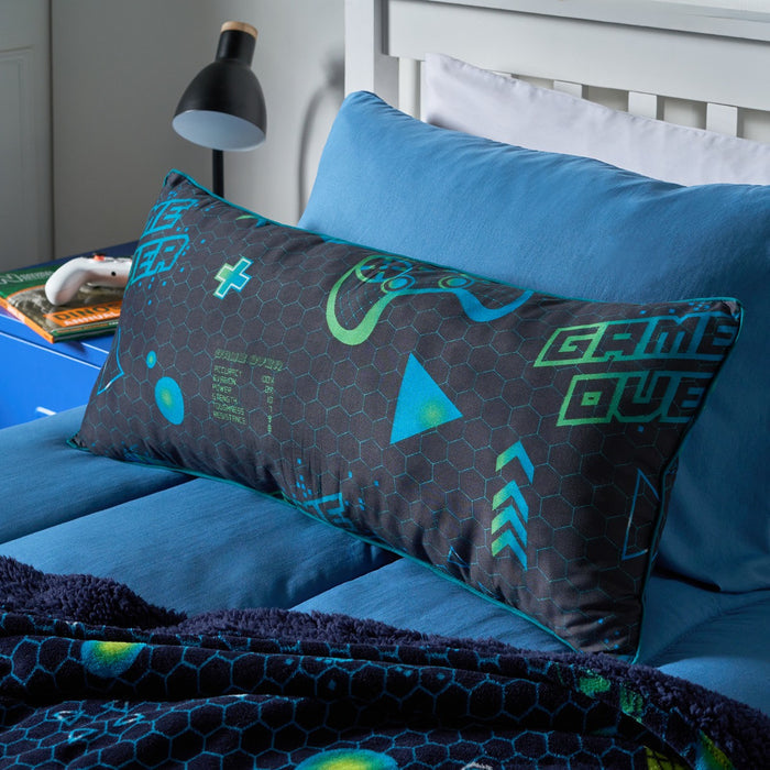 Kids Gaming Bolster Pillow - Navy 🇬🇧