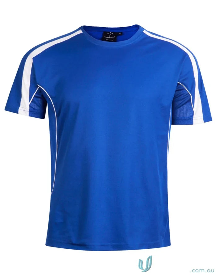 Kids Legend Tee blue and white athletic t-shirt perfect for uniforms or casual workwear