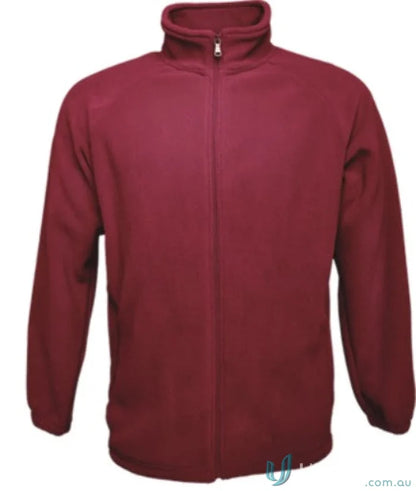 Bocini CJ1428 Kids Polar Fleece Zip Jacket in Maroon