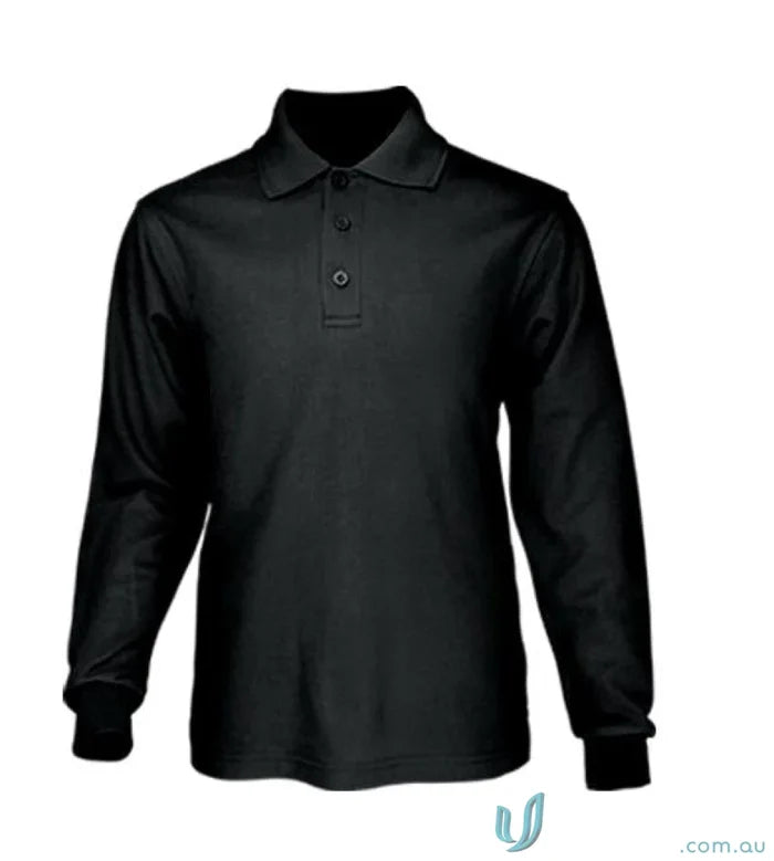 Bocini CP1605 Kids Poly Face Cotton Backing L/S Polo