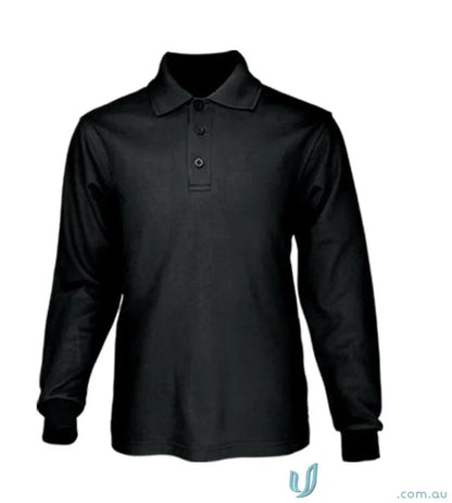 Bocini CP1605 Kids Poly Face Cotton Backing L/S Polo