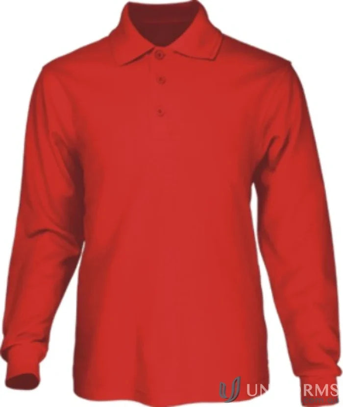 Bocini CP1605 Kids Poly Face Cotton Backing L/S Polo