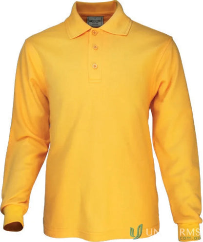 Bocini CP1605 Kids Poly Face Cotton Backing L/S Polo