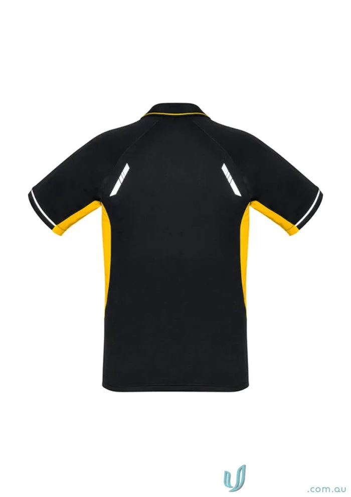 Kids Renegade Polo in black and gold from Biz Collection Kids P700KS Kids line