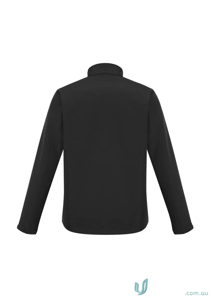 Kids Apex Softshell Jacket in black long-sleeved design from Biz Collection Kids apex jacket j740k