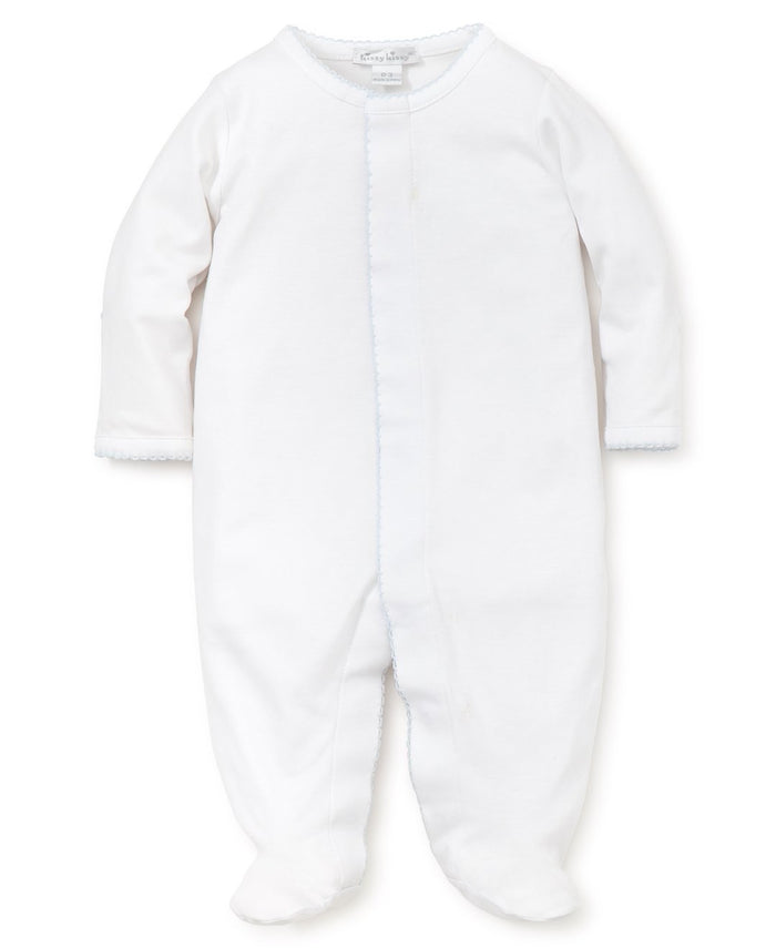 Kissy Kissy Basics Footie White/Lt Blue