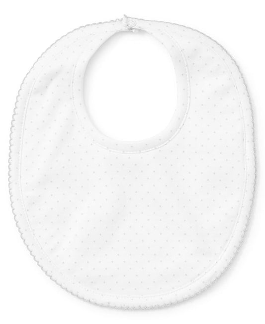 Kissy Kissy Dot Bib White/Silver