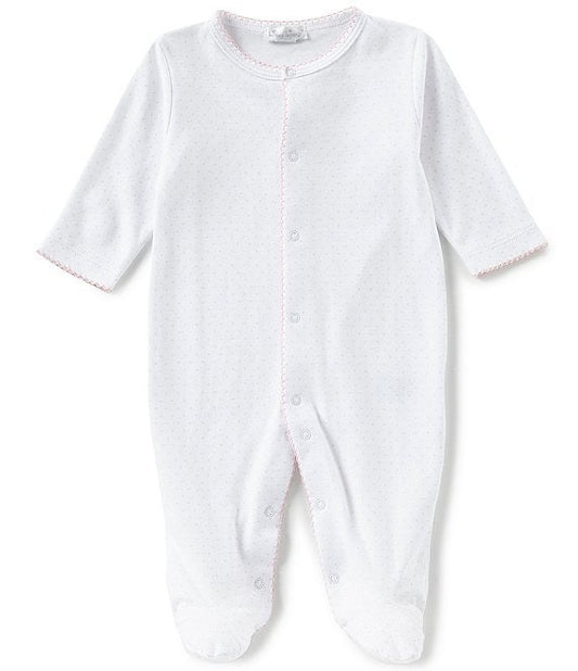 Kissy Kissy Dots Print Footie White/Pink
