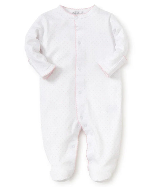 Kissy NEW Dots Print Footie-White/Lt. Pink