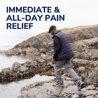 Man outdoors wearing shoes for all-day knee pain relief