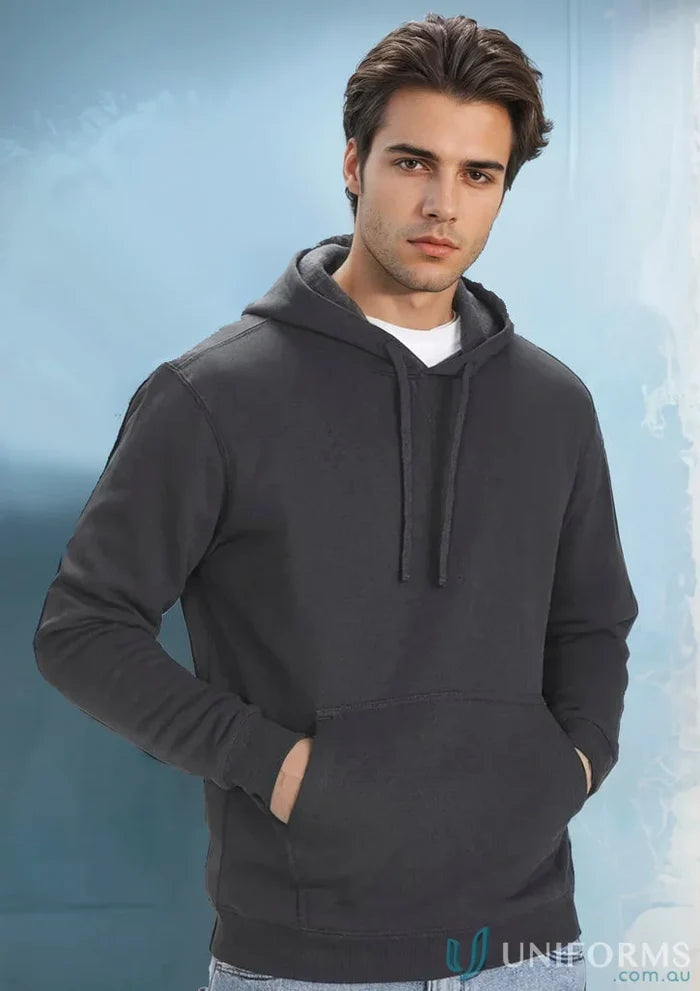 Gray Krue Hoodie from the SW760M Biz Collection with modern fit crew hoodie style