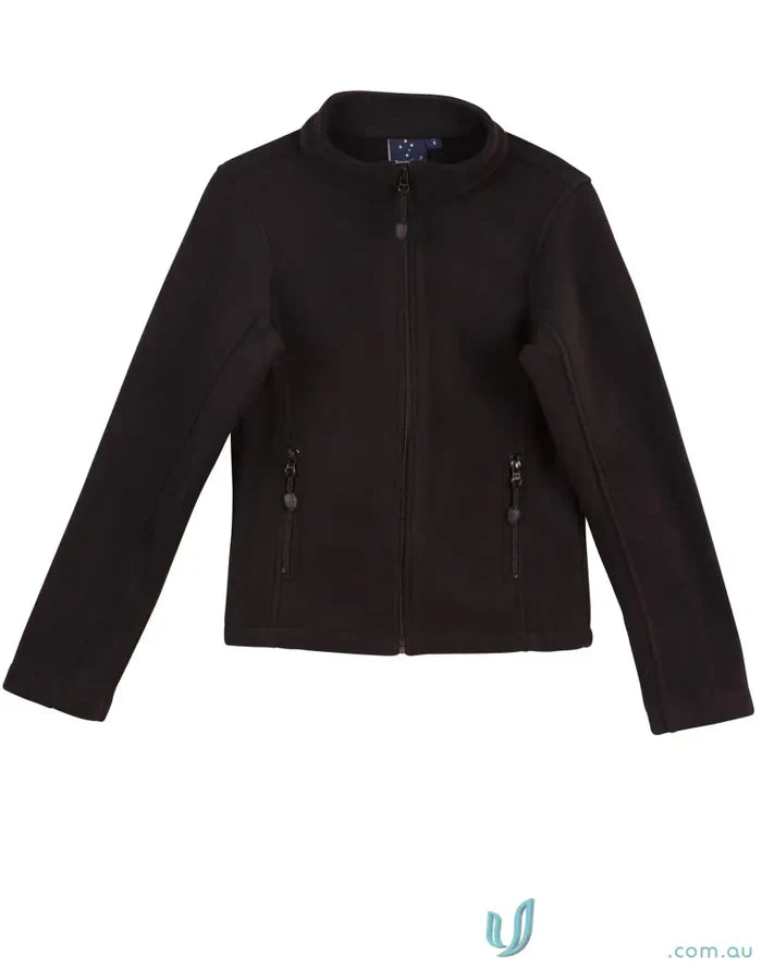 Ladies Micro Bonded Polar Fleece Jacket pf08 frost ladies with black zip-up polar fleece jacket