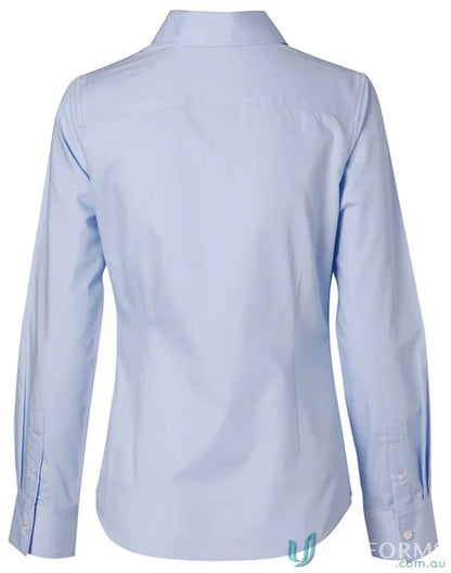 Light blue Winning Spirit Ladies womens fine twill L/S shirt, style M8030L for women
