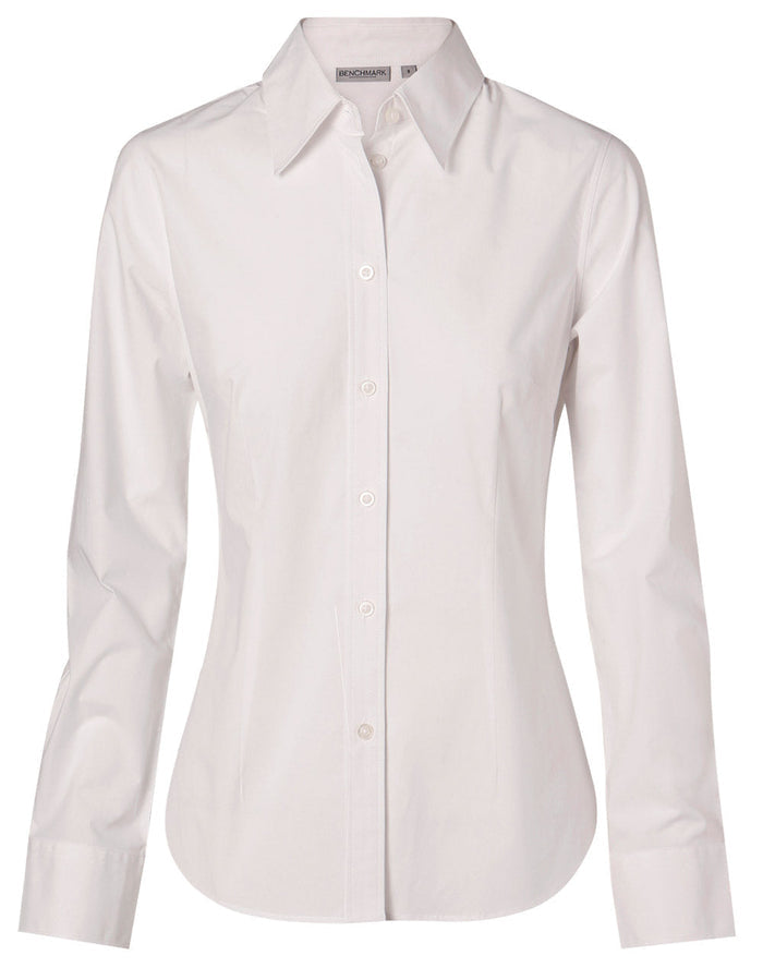 Winning spirit ladies women’s fine twill M8030L shirt front view