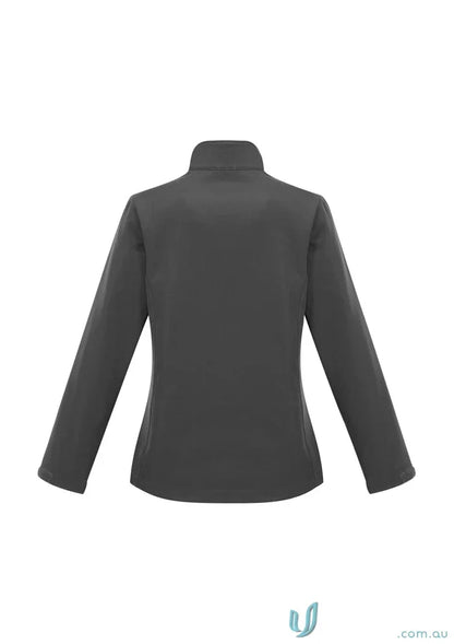 Charcoal long-sleeved ladies apex softshell jacket for womens Biz Collection Womens