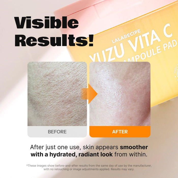 LALARECIPE Yuzu Vita C Ampoule Pad 80 Pads