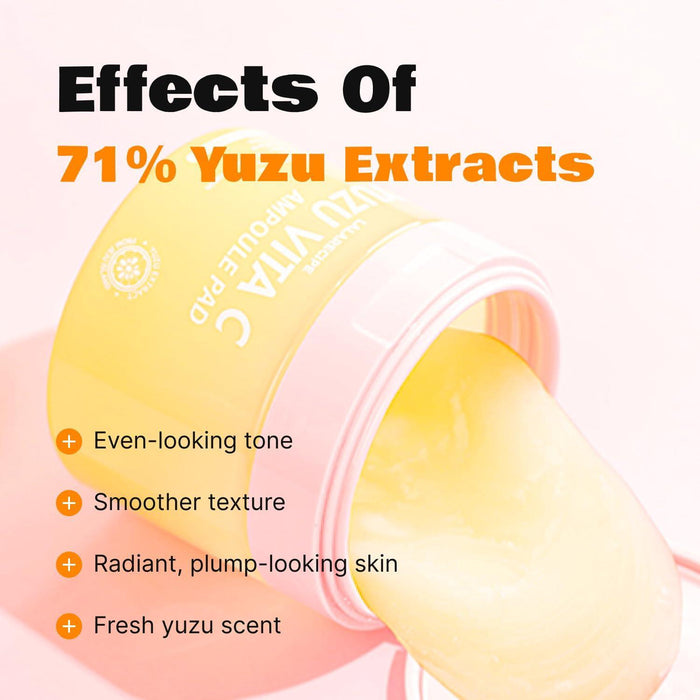LALARECIPE Yuzu Vita C Ampoule Pad 80 Pads
