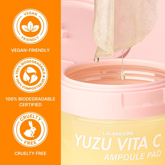 LALARECIPE Yuzu Vita C Ampoule Pad 80 Pads