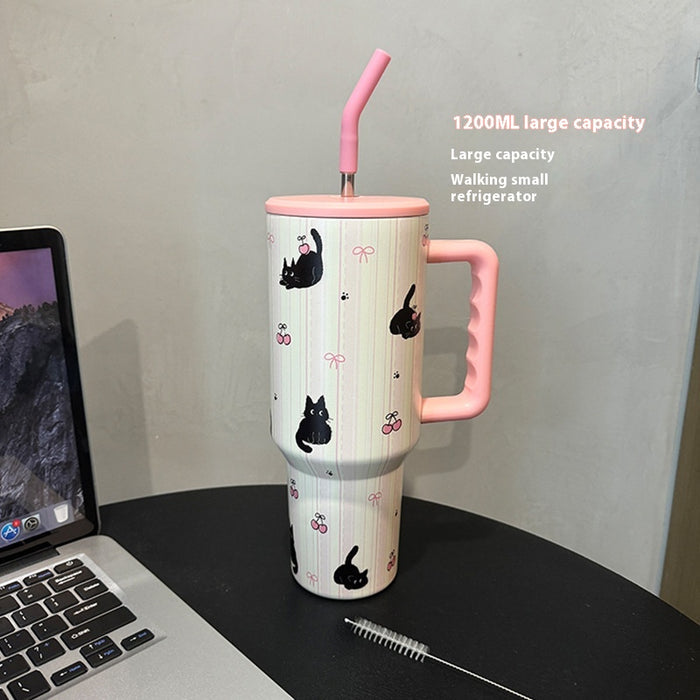 Pink Cat Large Ice Cup / 1.2L