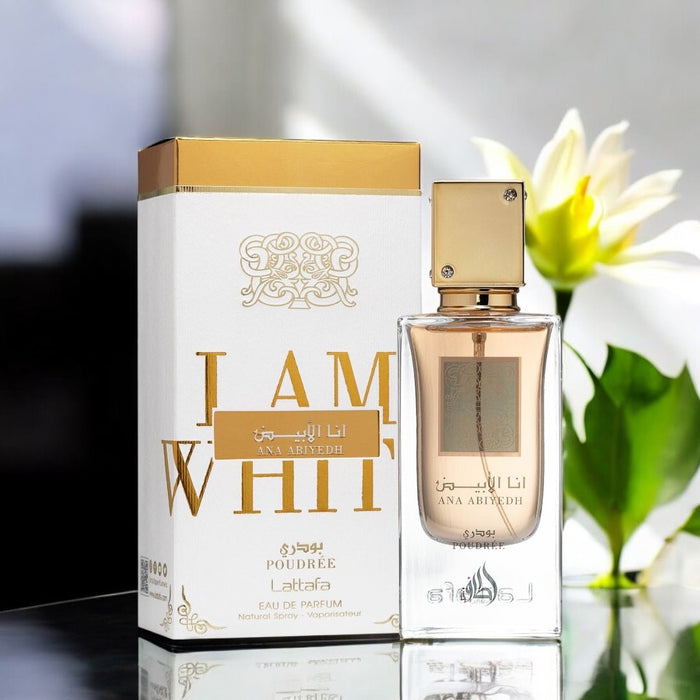 Lattafa Ana Abiyedh Poudree 60ml لطافة أنا أبيض بودري - Princess Cosmetics Qatar