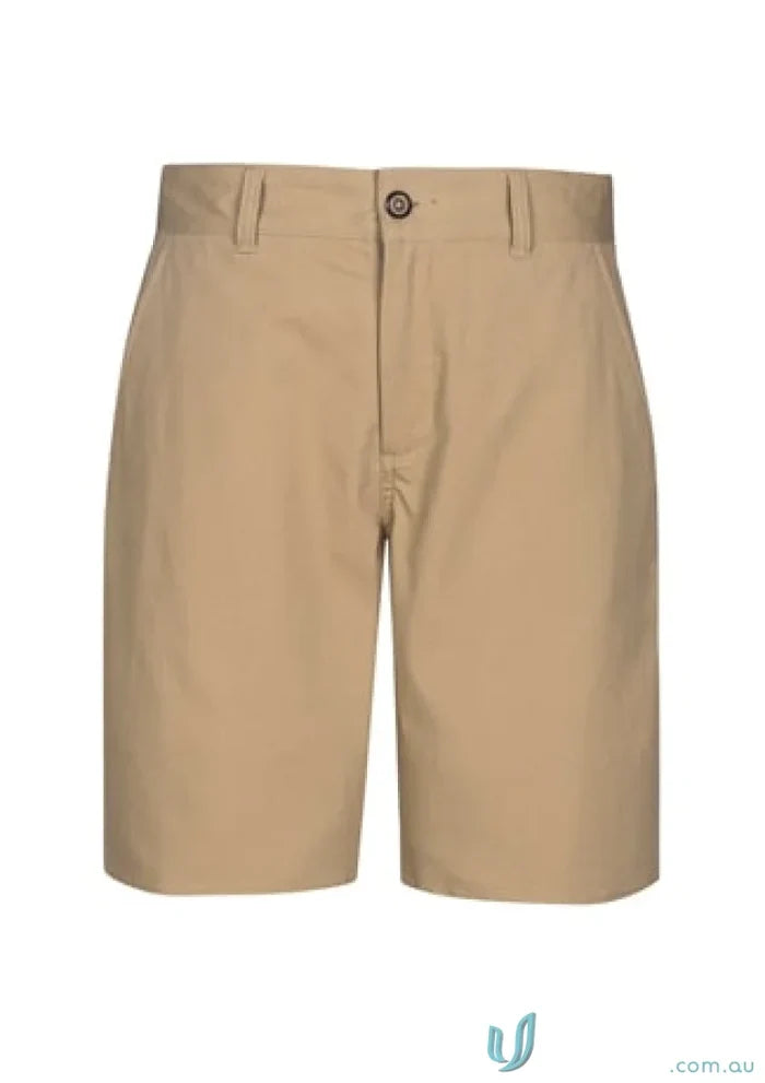 Khaki-colored Lawson Stretch Chino Short from Biz Collection Lawson for men’s stretch comfort
