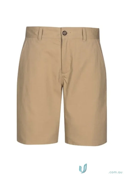 Khaki-colored Lawson Stretch Chino Short from Biz Collection Lawson for men’s stretch comfort