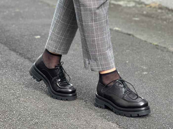 Smart Italian brogue. European made dress shoe in leather. Beautiful quality women's shoes.