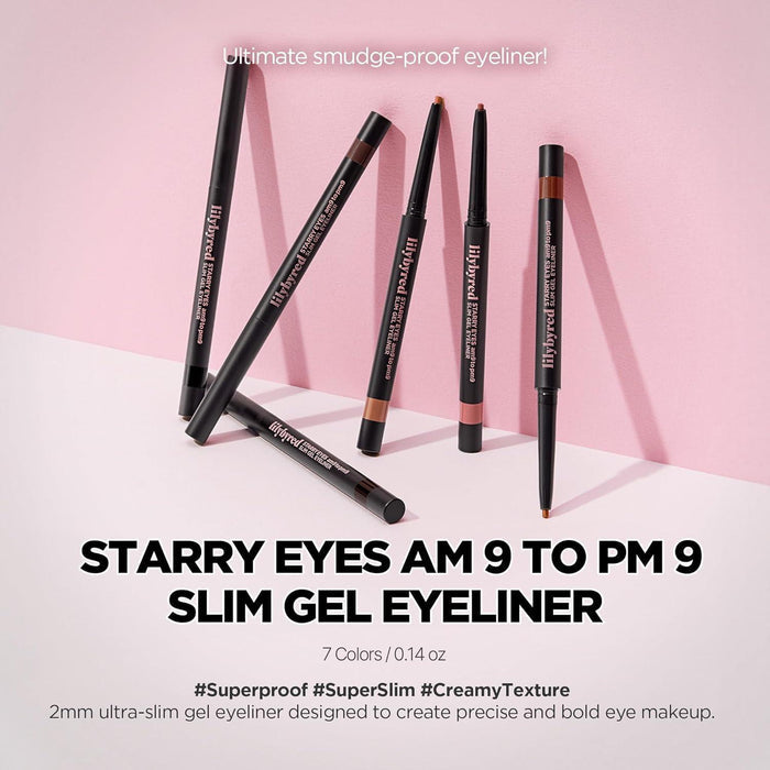 Lilybyred Starry Eyes Am9 to Pm9 Slim Gel Eyeliner 0.14g