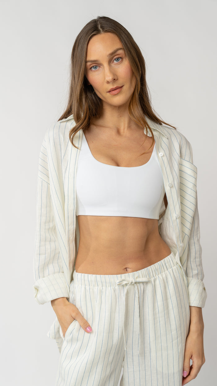 Lina Long Sleeve Button Up Shirt - Linen