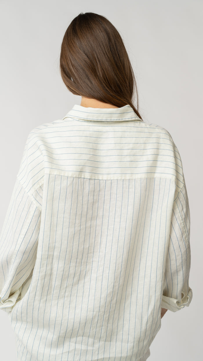 Lina Long Sleeve Button Up Shirt - Linen