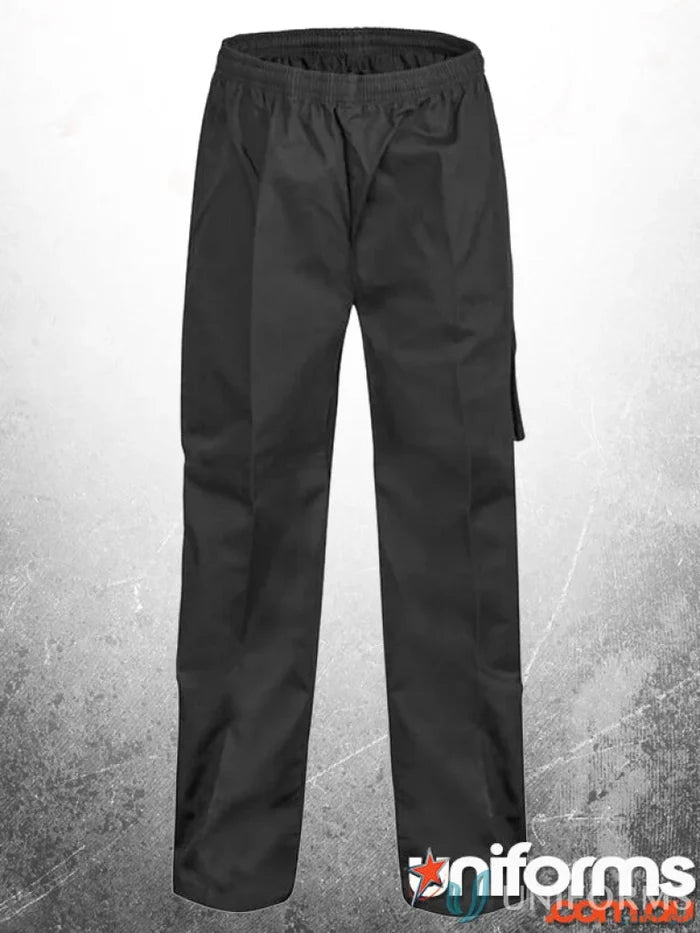 Black drawstring cargo pants from LINESTAFF Chef workwear uniforms for chef and kitchen jobs