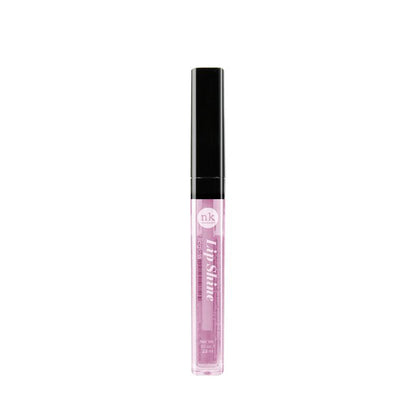 NICKA K hydrating lip shine gloss in light pink shade with black cap makeup product