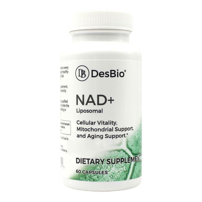DesBio Liposomal NAD+ supplement for mitochondrial cellular energy healthy aging cognitive and metabolic support