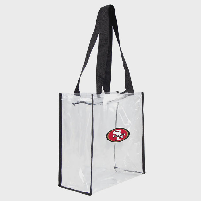 Little Earth NFL Clear Square Stadium Tote - San Francisco 49ers