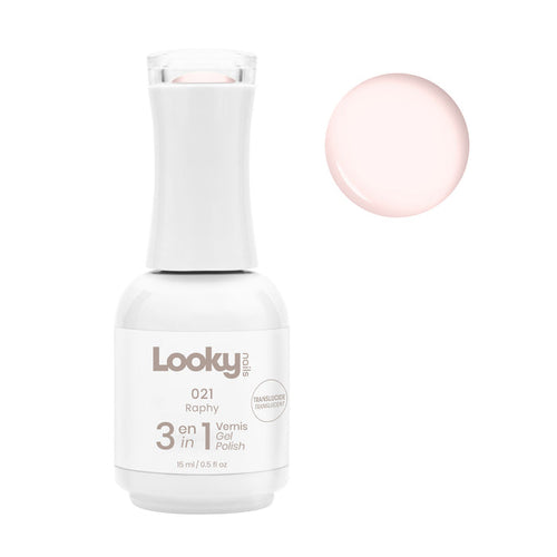 Looky Vernis Gel 3 en 1 #021 Raphy (Translucide)