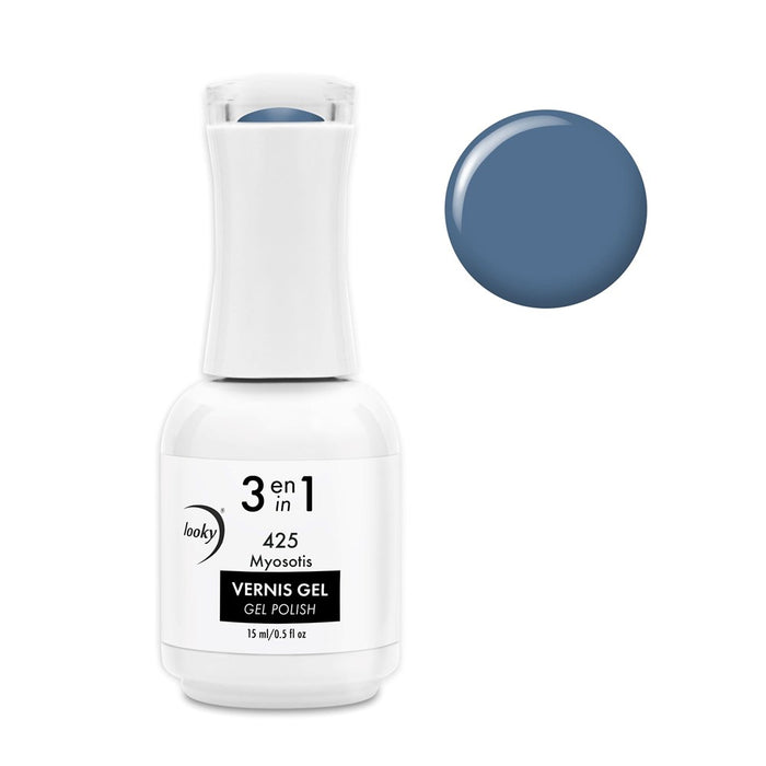 Looky Vernis Gel 3 en 1 #425 Myosotis (Collection Marine)