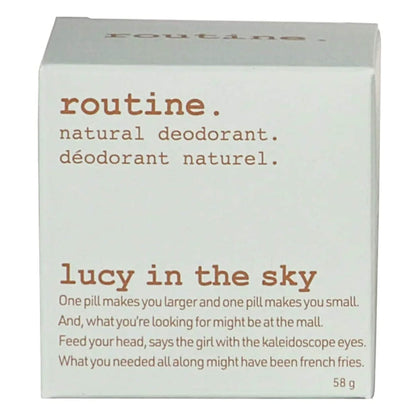 Package of Routine. Lucy In The Sky (Vegan) Deodorant 58g