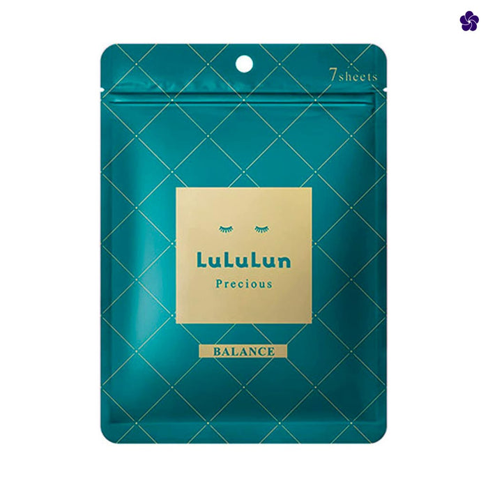 LULULUN - Precious Balance Green Anti-Aging Face Masks 7pcs. Best Japanese face mask sheet mask. Murasaki Cosmetics skincare shop in Europe