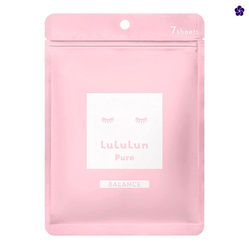 Lululun Pure Balance Pink. Murasaki Cosmetics. Japanese facial sheet mask. Daily skincare. J-beauty Europe.