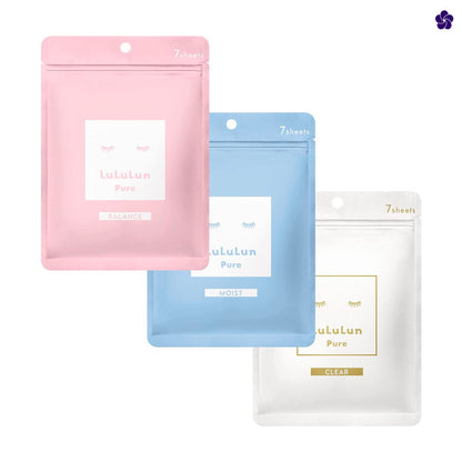 LULULUN PURE COLLECTION. Murasaki Cosmetics. Japanese sheet masks.
