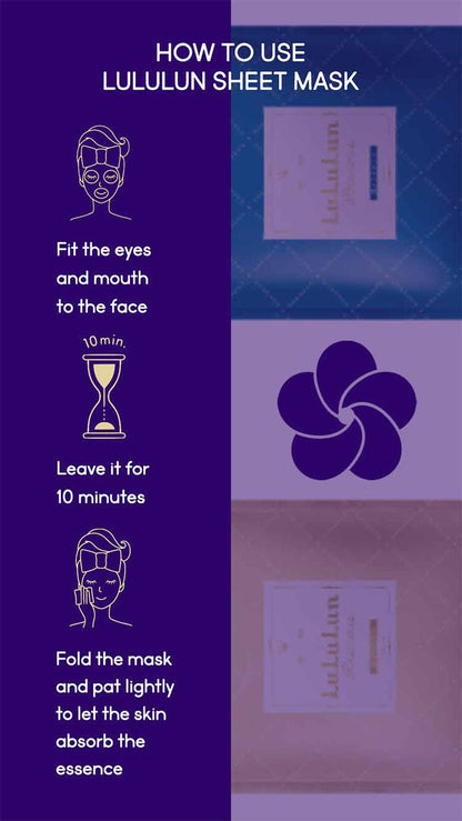 How to use Lululun Facial Sheet Mask. Best Japanese Face Mask. Murasaki Cosmetics. Japanese Skincare Shop Europe