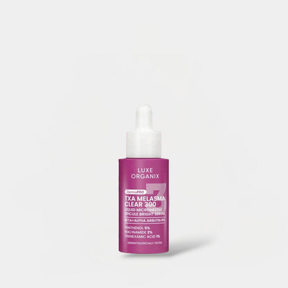 Luxe Organix Derma PRO Melasma Clear 300 Liquid Microneedle Soicule Bright Serum 30ml سيروم لوكس أورجانيكس ديرما برو ميلازما كلير 300 السائل بتقنية الإبر الدقيقة لتفتيح البشرة - Princess Cosmetics Qatar
