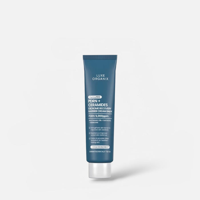 Luxe Organix Derma PRO PDRN + Ceramides Exosome Recovery Barrier Cream Balm 30g لوكس أورغانيكس ديرما برو PDRN + سيراميدات بلسم كريم إصلاح الحاجز بالبروتينات الخارجية (إكسوسوم) - Princess Cosmetics Qatar
