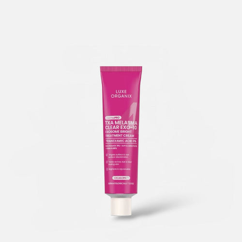 Luxe Organix Derma PRO TXA Melasma Clear Exosome Bright Treatment Cream 30g كريم لوكس أورجانيكس ديرما برو تي إكس إيه لعلاج الكلف وتفتيح البشرة بتقنية الإكسوسوم - Princess Cosmetics Qatar
