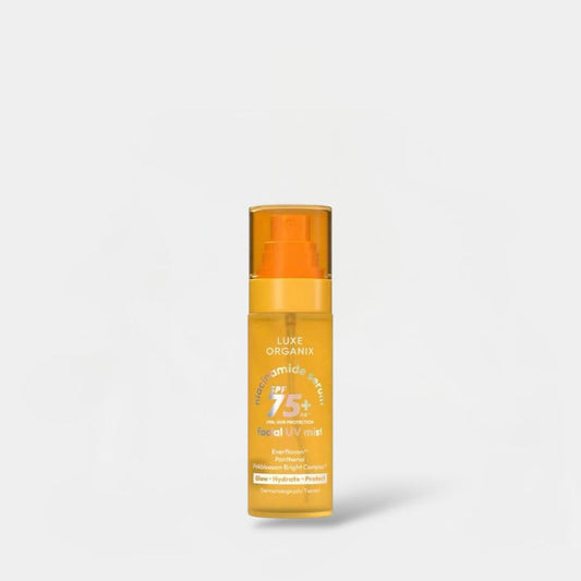 Luxe Organix Niacinamide Serum Facial UV Mist 80ml لوكس أورجانيكس نياسيناميد مصل الوجه بالأشعة فوق البنفسجية - Princess Cosmetics Qatar