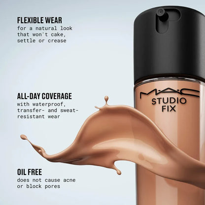 MAC Cosmetics Studio Fix Fluid Broad Spectrum SPF 15 -NW43 - deep with warm peachy undertones NWOB