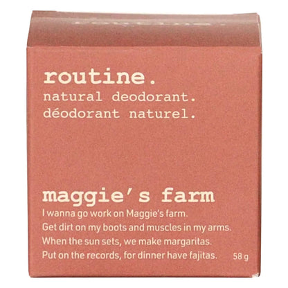Package of Routine. Maggie's Farm Deodorant 58g