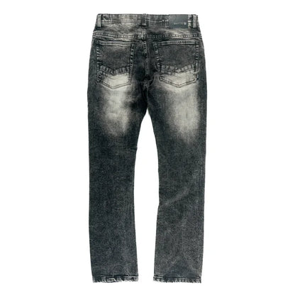 Makobi Bionco Black Washed Ripped Denim Jeans (M1753)